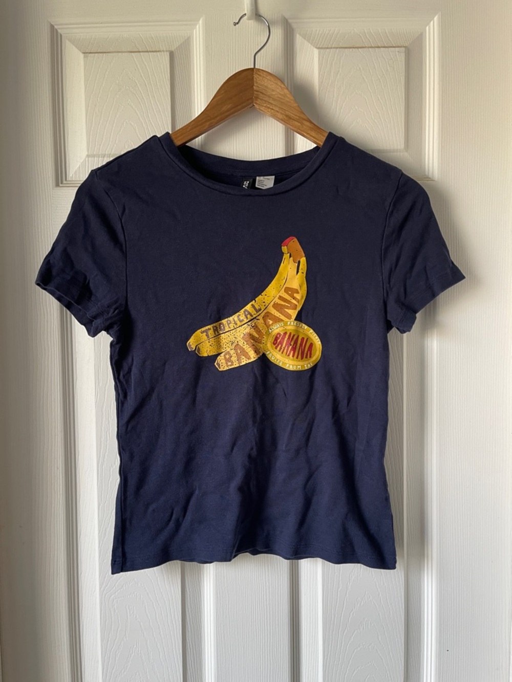 H&M Navy Graphic Banana Tee